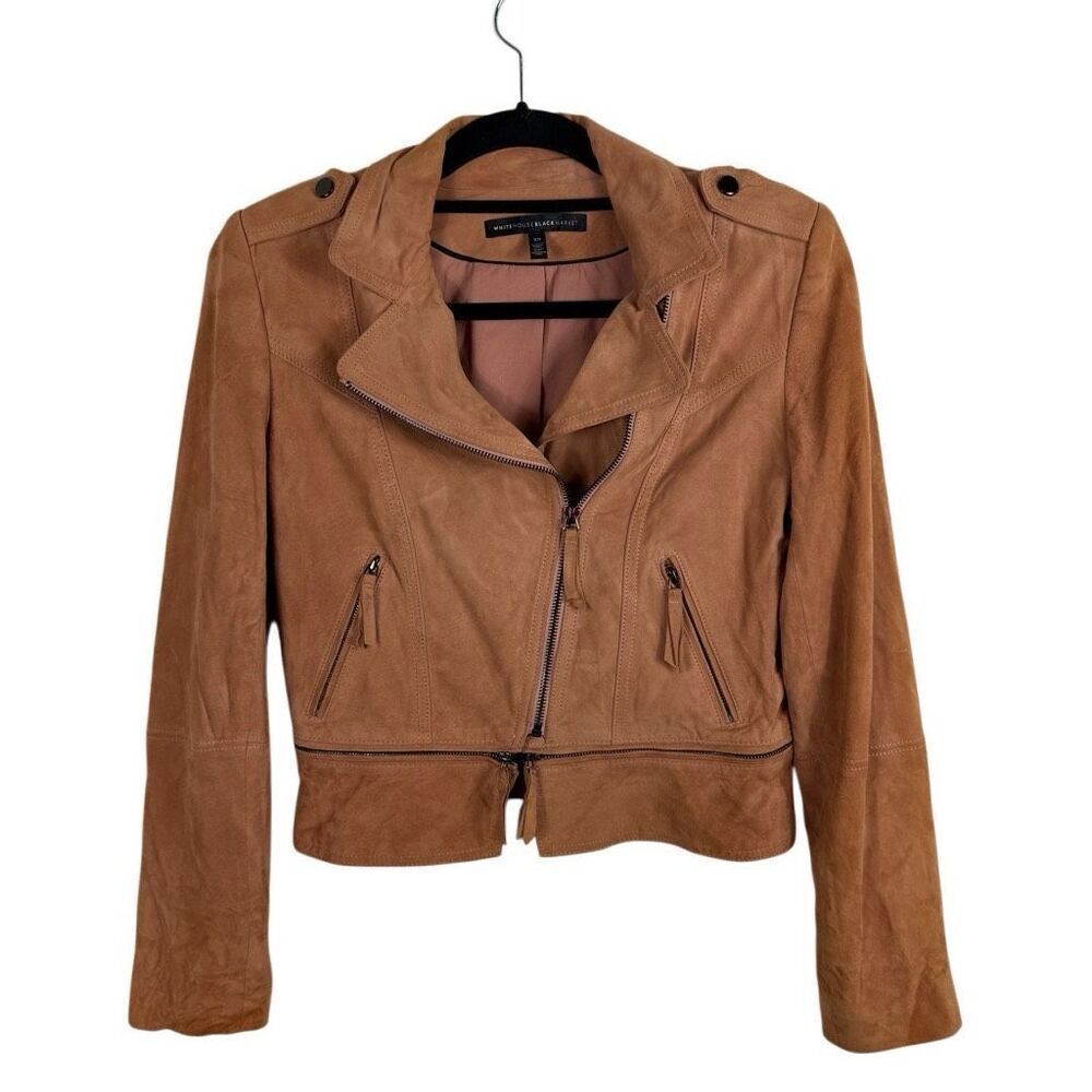 White House Black Market Tan Suede Jacket-size XS